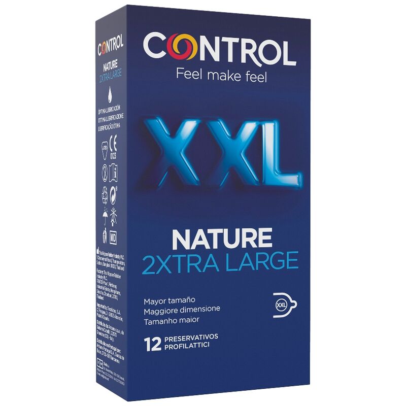 Control nature store XXL -kondomer 12 stk