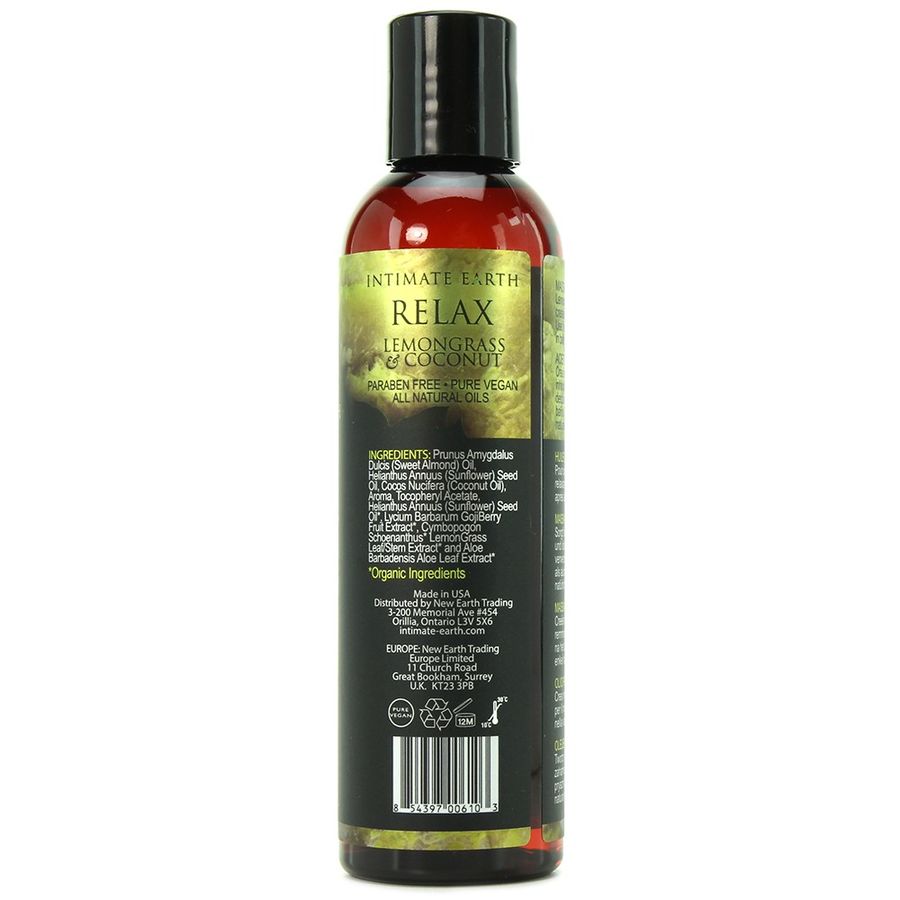 Intimate Earth lemongrass &amp; coconut olie massage 120ml