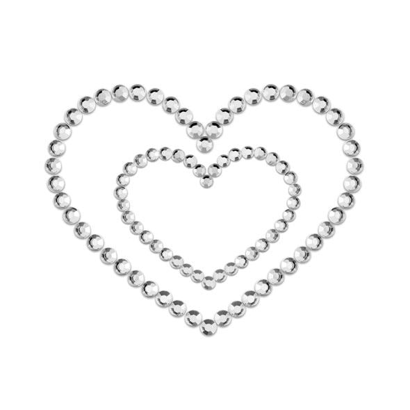 Bijoux Mimi sølvhjerteformet nipplecovers 2 stk