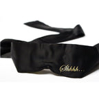 Bijoux black blindfold "shhhh" tekst