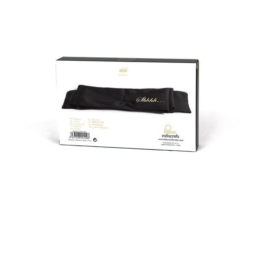 Bijoux black blindfold "shhhh" tekst