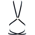 Bijoux Maze overkrops harness krydsdesign i sort