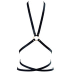 Bijoux Maze overkrops harness krydsdesign i sort