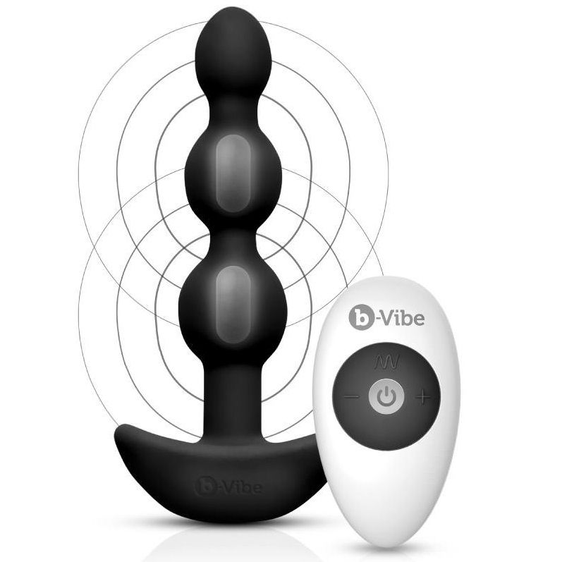 B-Vibe triplet anal perler sort