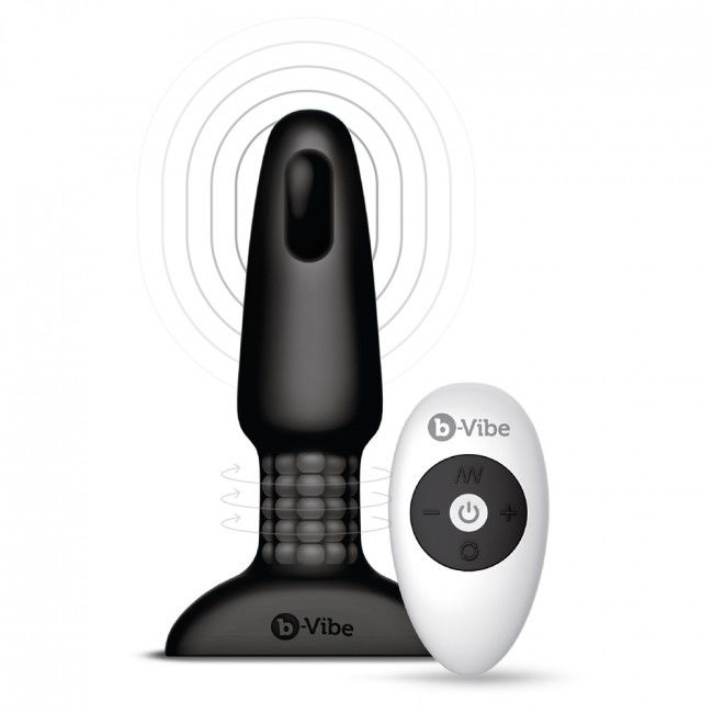 B-Vibe rimming fjernbetjeningplug 2 sort