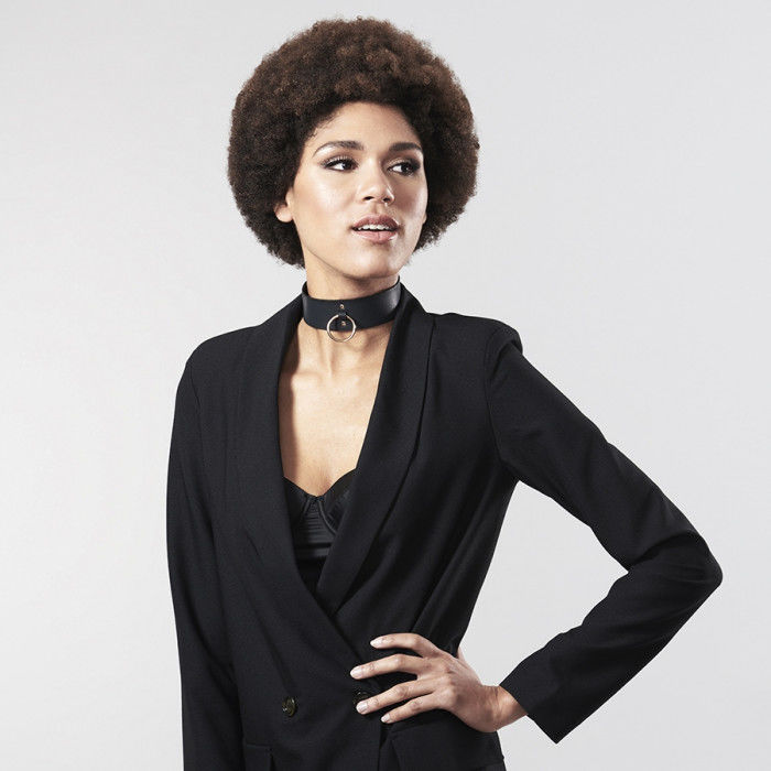 Bijoux Maze labyrint bred choker i sort