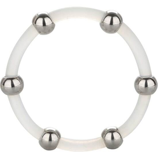 Calex stål beaded silikone ring XL