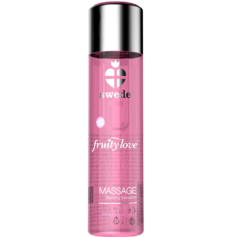 Swede varmende massageolie jordbærvin 120 ml