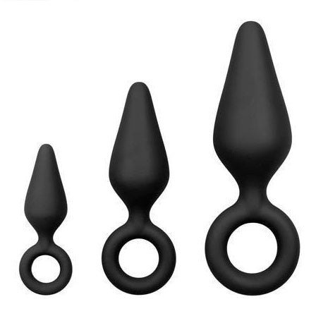 3 stk buttplugs sæt silikone