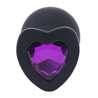 Buttplug med lilla juvel, small 