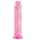 Jelly dildo med sugekop 22cm, pink