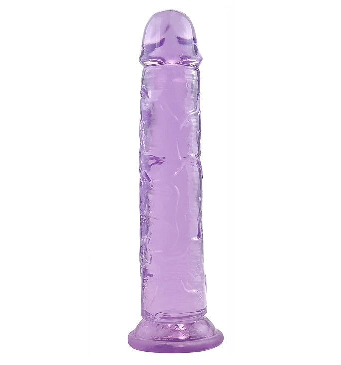 Jelly dildo med sugekop 18cm, lilla