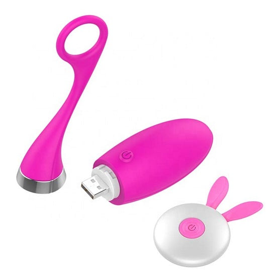 Vibratoræg inkl. trådløs fjernbetjening, rose