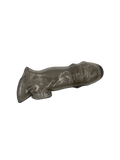 Soft sleeve penis, black/transparent  