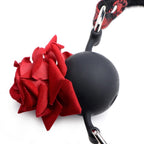 Mouth gag med elegant rosedesign 