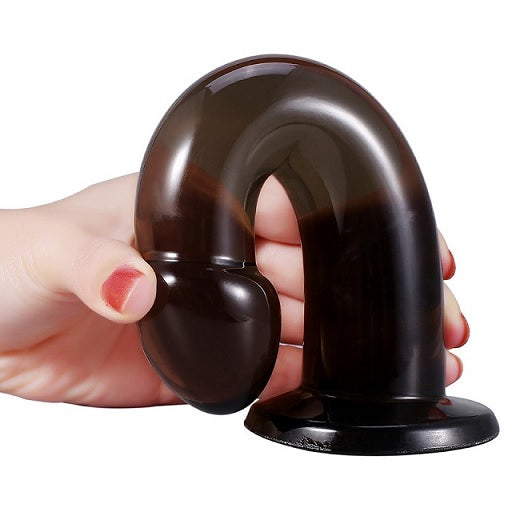 Dildo SMOOTH-GLIDE 22cm sort