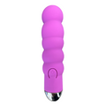 Ribbet blød mini vibrator, lilla