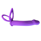 Silikone vibrator purple double up